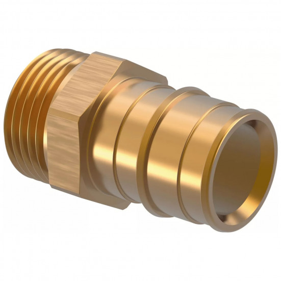 Штуцер латунь НР 20х1/2" с наружной резьбой (Uponor Q&amp;E) уп. 90 шт (1033437)