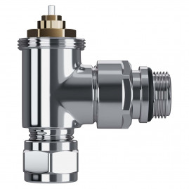 Набор термостатический угловой Royal Thermo Design Pro 15мм М30х1,5 (Хром)