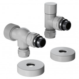 Набор термостатический осевой Royal Thermo Design Pro 15мм М30х1,5 (Белый)