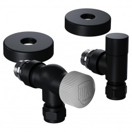 Набор термостатический осевой Royal Thermo Design Pro 15мм М30х1,5 (Черный)