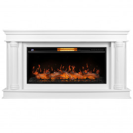 Каминокомплект: Очаг Royal Thermo Aurora RTFP/P-AR40LS, портал Olympia 42/40/36, белый