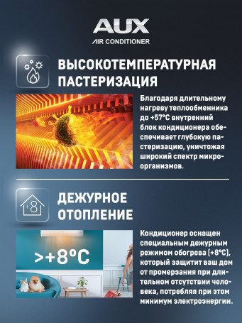Настенная сплит-система AUX ASW-H12A4/AF-R2DI + AS-H12A4/AF-R2DI, белый