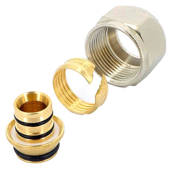 Соединитель Uni-Fitt обжим-В 16(2.0)х3/4"ЕК