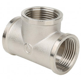 Тройник Gappo ВР-ВР-ВР никелированный 1" x 1/2" x 1"