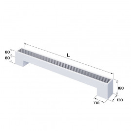 Конвектор напольный Royal Thermo STEP-80/130/1800-1-N-WT-LG-NA