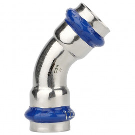 Угольник VARMEGA 45гр. двухраструбный Inox Press 42x42