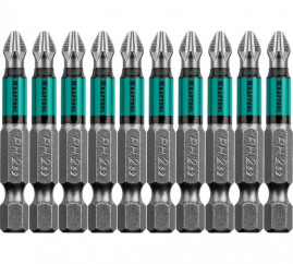 Биты KRAFTOOL Optimum Line, PH2, 50 мм, тип хвостовика E 1/4″, 10 шт в блистере