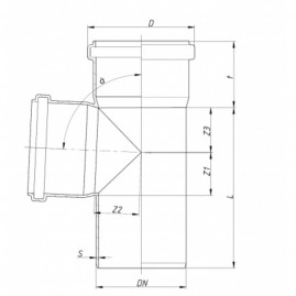Тройник Ostendorf 250х250x87гр. KGEA НК PVC рыжий