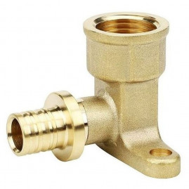 Угол VARMEGA Slide-fit настенный (водороз.) ВР, 20x1/2", Н-50мм, с креп., акс., латунь, VM51612