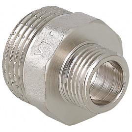 Ниппель-переходник НН наружная резьба 1/2"х 3/8" (Valtec VT 580) уп 10 шт