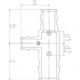Тройник ONE PLUS переходной PPSU 32х25х32 (30/10)