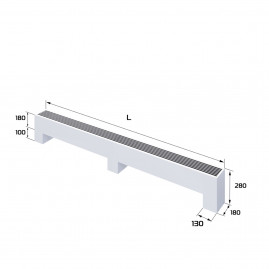 Конвектор напольный Royal Thermo STEP-180/180/2500-3-N-WT-LG-NA