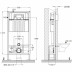 Инсталляция для унитаза BETTOSERB sava free standing, клавиша смыва хром матовый круг.