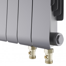 Радиатор биметаллический Royal Thermo Infinity 500 Silver Satin VR80 - 8 секц.