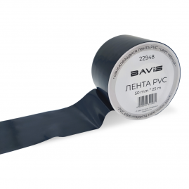 Лента для защиты термоизоляции BAVIS PVC 50мм x 25м,черная, самоклеящаяся