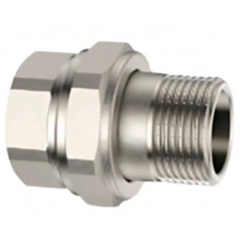 Соединение VARMEGA разъемное ВР-НР 3/4", с плоским уплотнением, никел.
