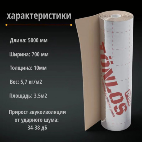 TONLOS TERRA FELT PRO Звукоизоляция пола от ударного и воздушного шума