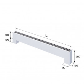 Конвектор напольный Royal Thermo STEP-180/130/1400-3-N-WT-LG-NA