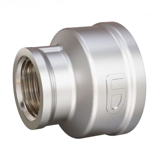 Муфта латунная LD LD Pride DN25х15 (1"ВР х 1/2"ВР) лат никел БЕЗ БИР