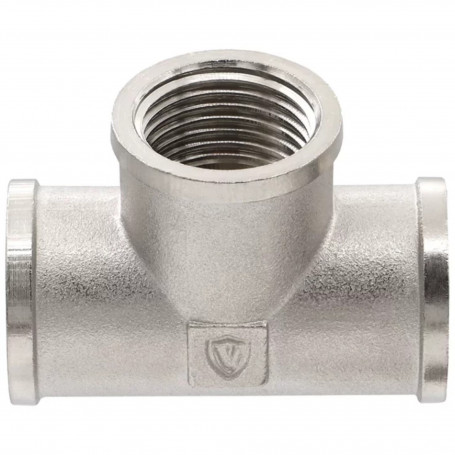Тройник VIEIR ВВВ 11/4"х3/4"х11/4" никел. TFN646
