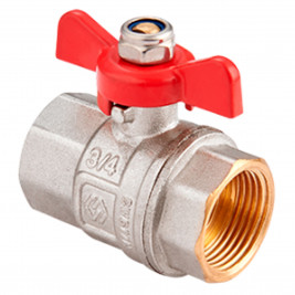 Кран шаровый полнопроходной ROYAL thermo Yorhe 1" ВВ, бабочка