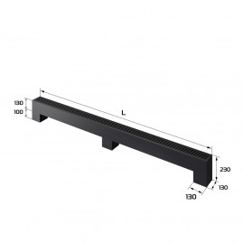 Конвектор напольный Royal Thermo STEP-130/130/2900-2-N-BL-LG-BL
