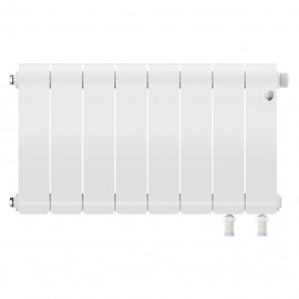 Радиатор биметаллический Royal Thermo Infinity 300 Bianco Traffico VR80 - 8 секц.