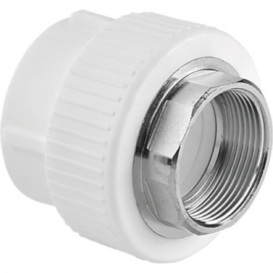 Муфта TEBO бел. PP-R комбинированная 110х4" ВР под ключ (1/4), арт. 015020515