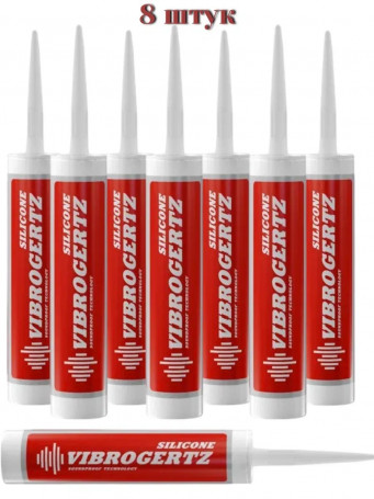 Герметик силиконовый Izogertz Vibrogertz Silicone 300 мл - 8шт