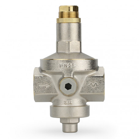 Редуктор давления VARMEGA 3/4", PN25, мембранный, с присоединением к манометру, VM12802