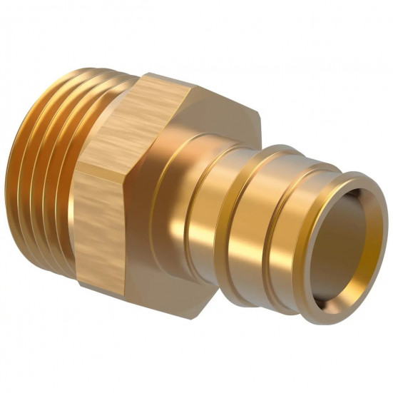 Штуцер латунь НР 20х3/4" с наружной резьбой (Uponor Q&amp;E) уп. 70 шт (1033438)