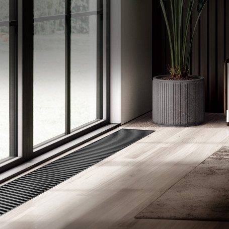 Конвектор внутрипольный Royal Thermo ATRIUM TURBO-80/250/2500-DG-U-BL