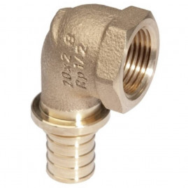 Угольник-переходник REHAU ВР 20-1/2" RX+ , бронза